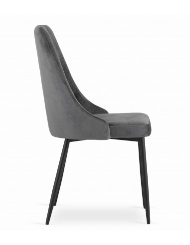 Krzesło IMOLA - ciemny szary welur