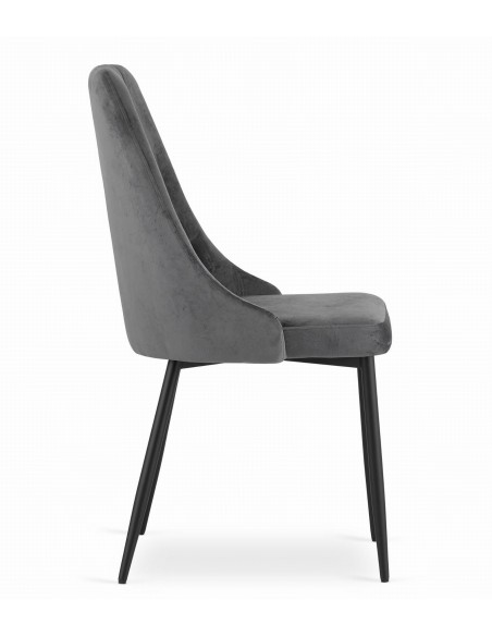 Krzesło IMOLA - ciemny szary welur