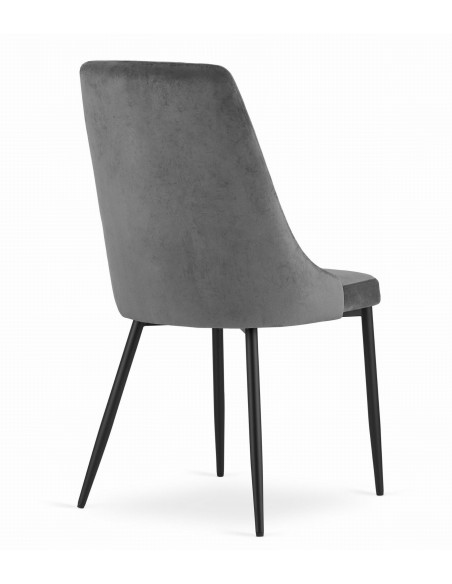 Krzesło IMOLA - ciemny szary welur