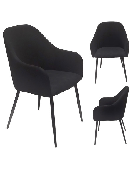 Krzesło MONTANA czarny sztruks