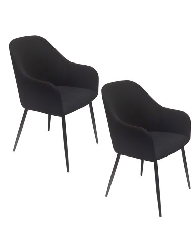 2 krzesła MONTANA czarny sztruks