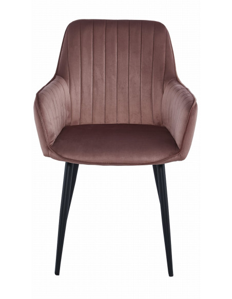 Krzesło SOLDEN - aksamit róż / nogi czarne