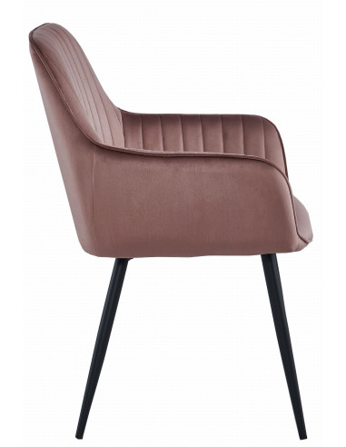 Krzesło SOLDEN - aksamit róż / nogi czarne