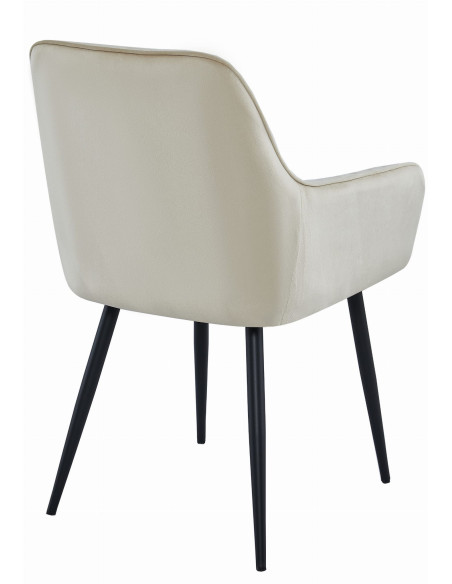 Krzesło SOLDEN - aksamit beż / nogi czarne