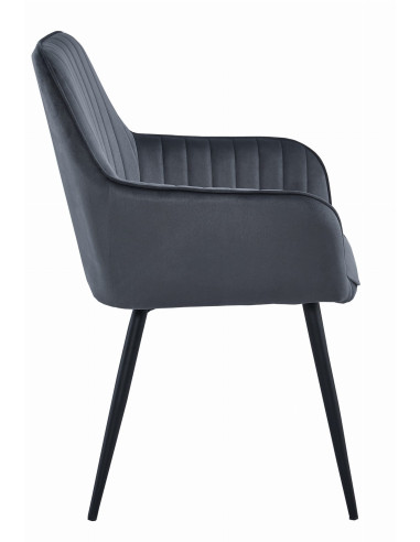 Krzesło SOLDEN - aksamit ciemny szary / nogi...