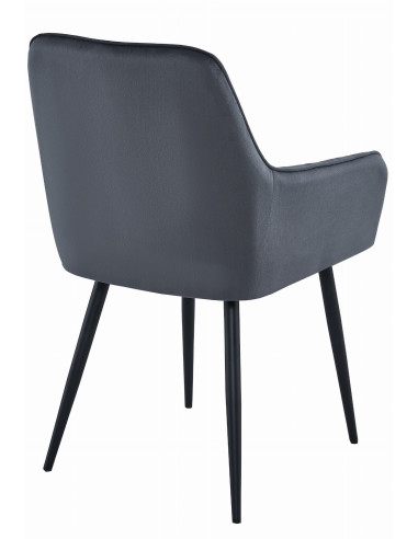 Krzesło SOLDEN - aksamit ciemny szary / nogi...