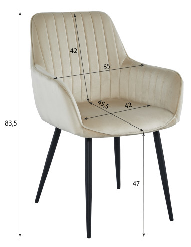 Krzesło SOLDEN - aksamit ciemny szary / nogi...