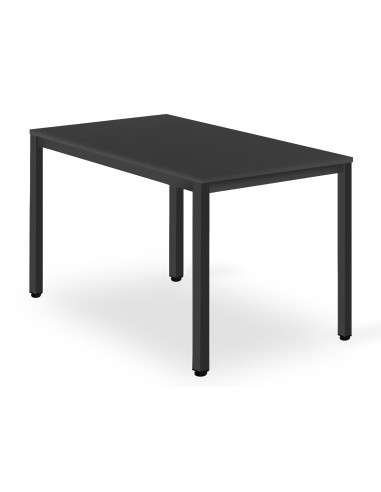 Stół TESSA 120cm x 60cm - czarny / czarne nogi