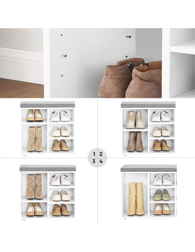 Szafka na Buty z Siedziskiem biała