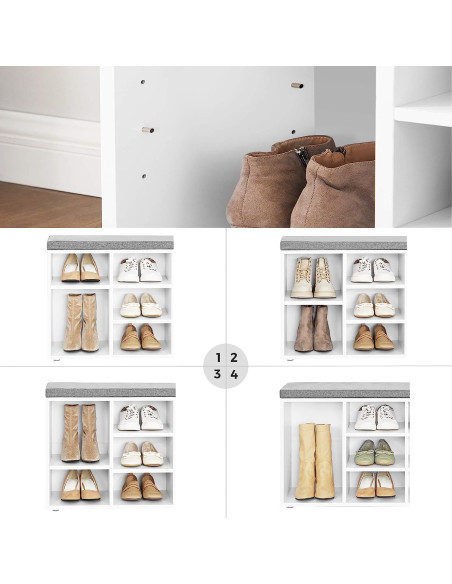 Szafka na Buty z Siedziskiem biała