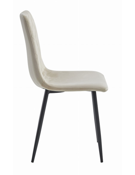 Krzesło TURIN - beż aksamit