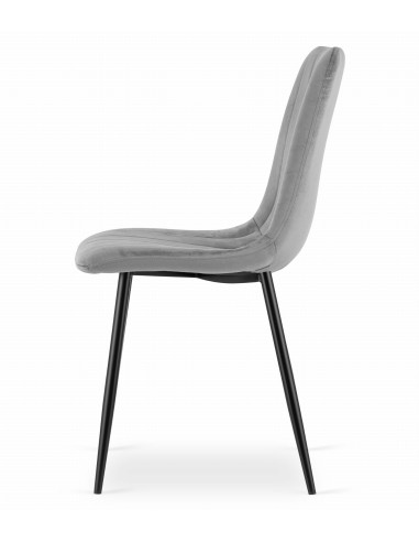 Krzesło LAVA - jasny szary aksamit