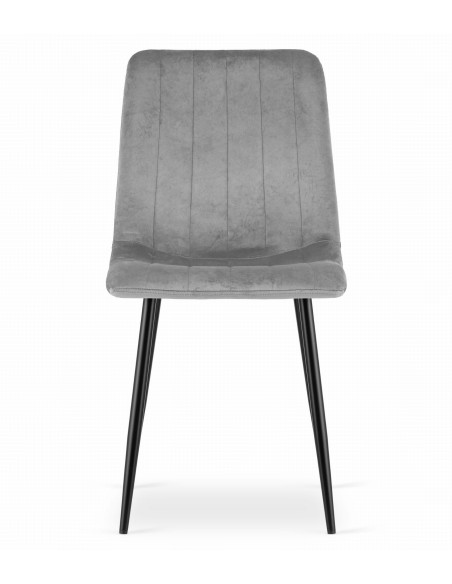 Krzesło LAVA - jasny szary aksamit