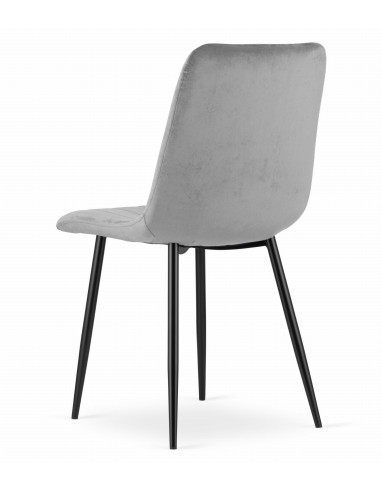 Krzesło LAVA - jasny szary aksamit