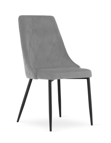 Krzesło IMOLA - jasny szary aksamit