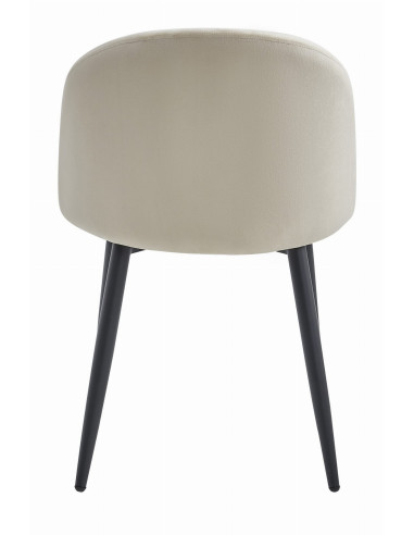 Krzesło BELLO - aksamit beż / nogi czarne