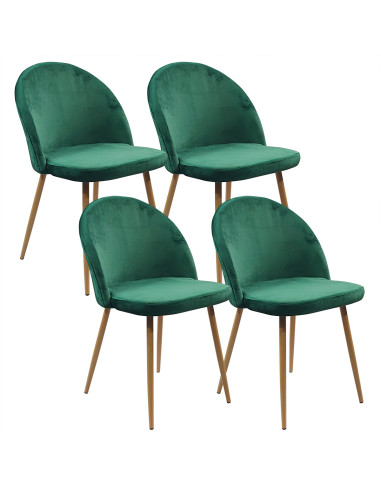 Krzesło DENWER VELVET zielone - welur