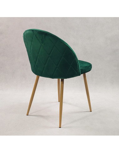 4 krzesła DENWER VELVET zielone - welur