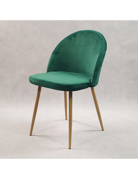 4 krzesła DENWER VELVET zielone - welur