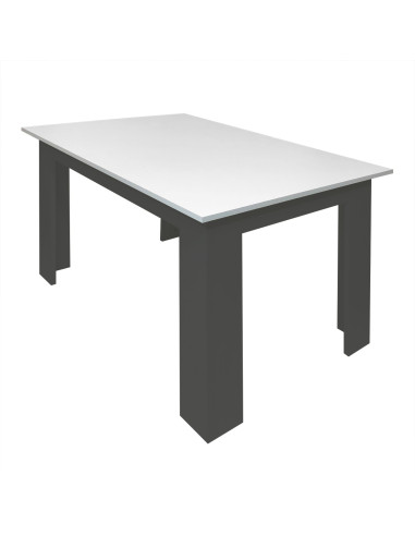 Zestaw stół 120x80 blat biały/nogi szare 6...