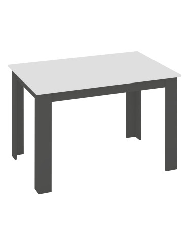 Zestaw stół 120x80 blat biały/nogi szare 6...