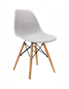 Zestaw stół 120x80 blat sonoma/nogi czarne 4 jasno szare... 2