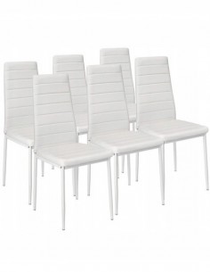 Zestaw stół 120x80 blat dąb sonoma/nogi czarne 6 białych... 2