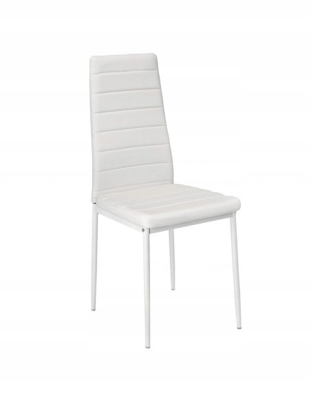 Zestaw stół 120x80 dąb craft 6 białych krzeseł Nicea