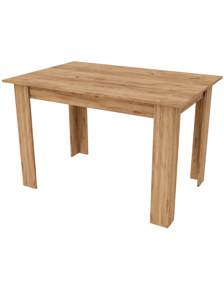 Zestaw stół 120x80 dąb craft 4 czarne krzesła Nicea