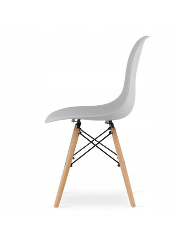 Zestaw stół DSW 80x80 biały 2 jasno szare...