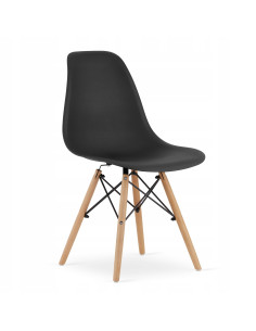 Zestaw stół DSW 80x80 biały 2 czarne krzesła Milano 2