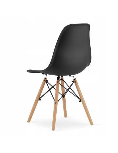 Zestaw stół DSW 80x80 biały 2 czarne krzesła...