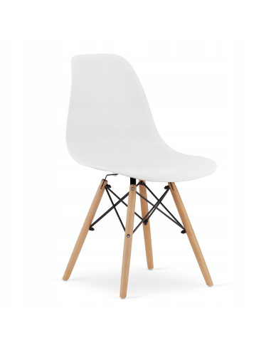 Zestaw stół DSW 80x80 biały 2 białe krzesła Milano