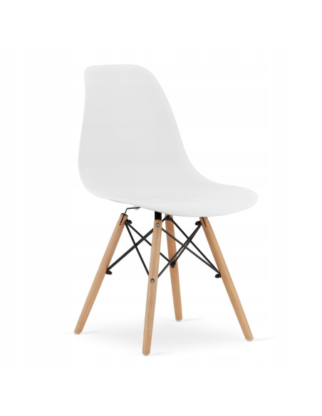 Zestaw stół DSW 80x80 biały 2 białe krzesła Milano