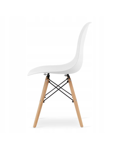 Zestaw stół DSW 80x80 biały 2 białe krzesła Milano