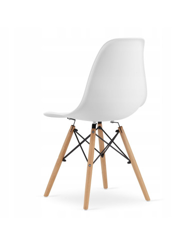 Zestaw stół DSW 80x80 biały 2 białe krzesła Milano