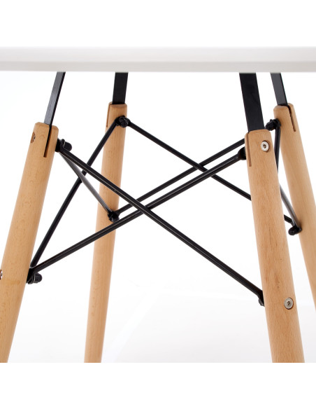 Zestaw stół DSW 80x80 biały 4 jasno szare krzesła Milano