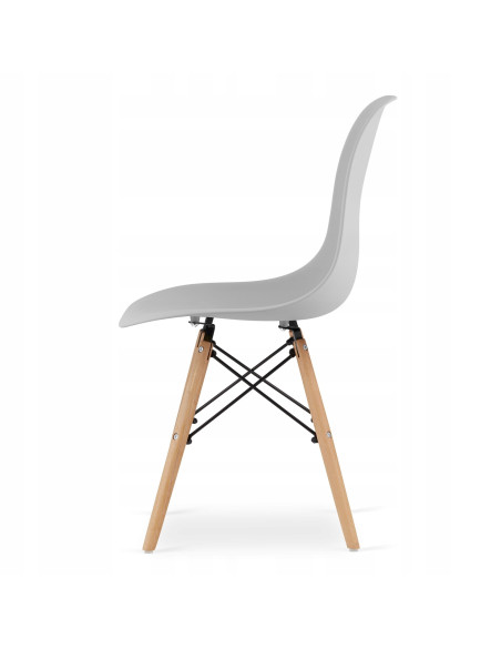 Zestaw stół 120x80 dąb craft 4 jasno szare krzesła Milano