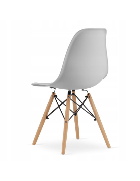 Zestaw stół 120x80 dąb craft 4 jasno szare krzesła Milano