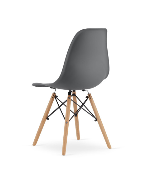 Zestaw stół 120x80 dąb craft 4 ciemno szare krzesła Milano