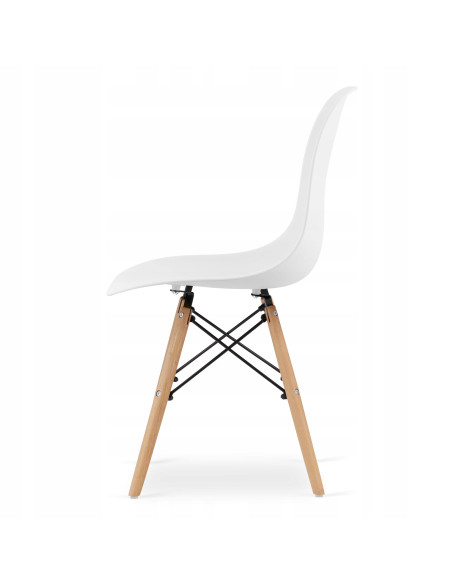 Zestaw stół 120x80 dąb craft 4 białe krzesła Milano