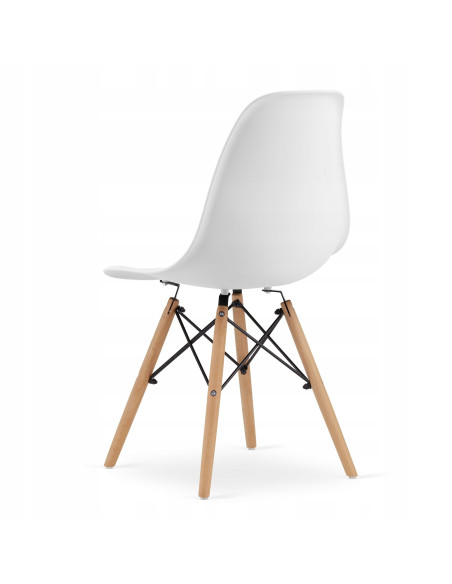 Zestaw stół 120x80 dąb craft 4 białe krzesła Milano