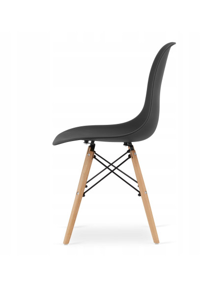 Zestaw stół 120x80 dąb craft 4 czarne krzesła Milano