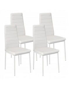 Zestaw stół 120x80 blat dąb craft/nogi czarne 4 białe... 2