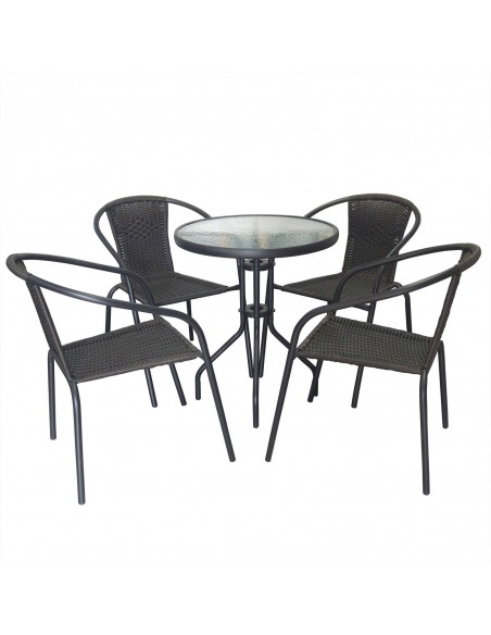 Stolik balkonowy BISTRO - czarny 60cm