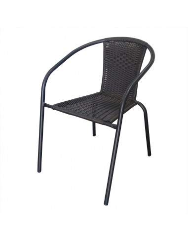 Zestaw balkonowy BISTRO czarny - stół i 2 krzesła