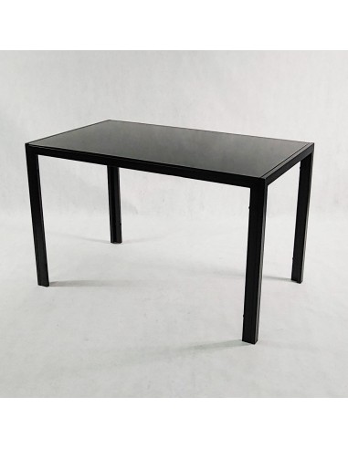 Zestaw stół Monako czarny i 4 szare krzesła Milano