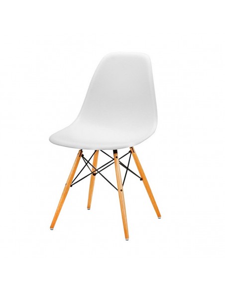 Zestaw stół DSW 70 biały i 4 białe krzesła Milano