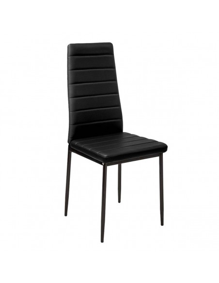 Zestaw stół Monako biały 6 krzeseł Nicea czarnych