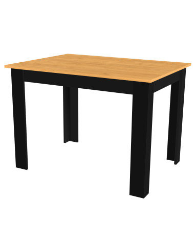 Zestaw stół 120x80 blat dąb sonoma/nogi czarne...